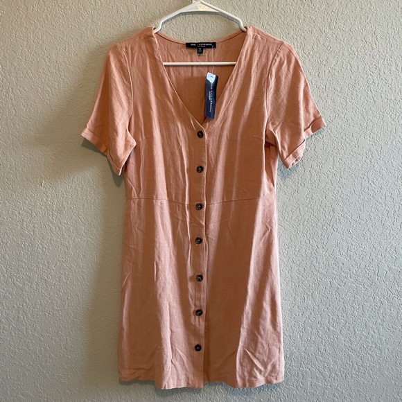 one clothing Dresses & Skirts - One Clothing Pink Button Up Dress